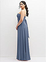 Alt View 5 Thumbnail - Larkspur Blue Chiffon Convertible Maxi Dress with Multi-Way Tie Straps