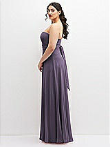 Alt View 5 Thumbnail - Lavender Chiffon Convertible Maxi Dress with Multi-Way Tie Straps