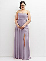 Alt View 4 Thumbnail - Lilac Haze Chiffon Convertible Maxi Dress with Multi-Way Tie Straps