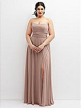 Alt View 4 Thumbnail - Neu Nude Chiffon Convertible Maxi Dress with Multi-Way Tie Straps