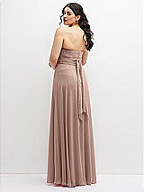 Alt View 6 Thumbnail - Neu Nude Chiffon Convertible Maxi Dress with Multi-Way Tie Straps