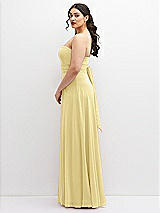 Alt View 5 Thumbnail - Pale Yellow Chiffon Convertible Maxi Dress with Multi-Way Tie Straps