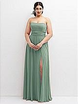 Alt View 4 Thumbnail - Seagrass Chiffon Convertible Maxi Dress with Multi-Way Tie Straps