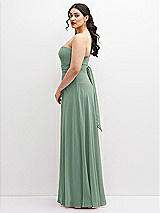 Alt View 5 Thumbnail - Seagrass Chiffon Convertible Maxi Dress with Multi-Way Tie Straps