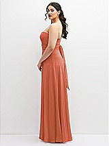 Alt View 5 Thumbnail - Terracotta Copper Chiffon Convertible Maxi Dress with Multi-Way Tie Straps