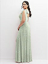 Alt View 2 Thumbnail - Vintage Primrose Sage Chiffon Convertible Maxi Dress with Multi-Way Tie Straps