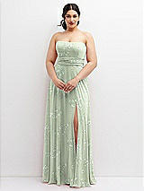 Alt View 4 Thumbnail - Vintage Primrose Sage Chiffon Convertible Maxi Dress with Multi-Way Tie Straps