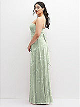 Alt View 5 Thumbnail - Vintage Primrose Sage Chiffon Convertible Maxi Dress with Multi-Way Tie Straps