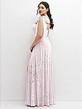 Alt View 2 Thumbnail - Watercolor Print Chiffon Convertible Maxi Dress with Multi-Way Tie Straps