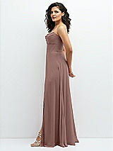 Alt View 2 Thumbnail - Sienna Chiffon Corset Maxi Dress with Removable Off-the-Shoulder Swags