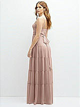 Rear View Thumbnail - Neu Nude Modern Regency Chiffon Tiered Maxi Dress with Tie-Back