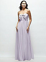 Front View Thumbnail - Moondance Strapless Chiffon Maxi Dress with Oversized Bow Bodice