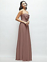 Side View Thumbnail - Sienna Strapless Chiffon Maxi Dress with Oversized Bow Bodice