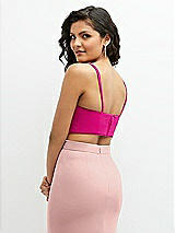 Rear View Thumbnail - Think Pink Crepe Mix-and-Match Midriff Corset Top 