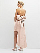 Rear View Thumbnail - Cameo Strapless Satin Column Mini Dress with Oversized Bow