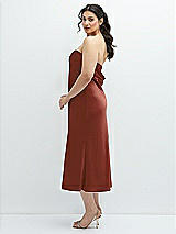 Alt View 2 Thumbnail - Auburn Moon Strapless Midi Bias Column Dress with Peek-a-Boo Corset Back