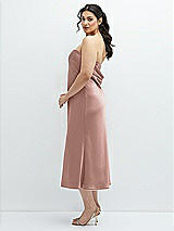 Alt View 2 Thumbnail - Neu Nude Strapless Midi Bias Column Dress with Peek-a-Boo Corset Back