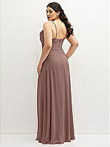 Rear View Thumbnail - Sienna Soft Cowl-Neck A-Line Maxi Dress with Adjustable Straps