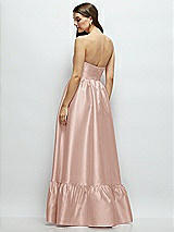 Rear View Thumbnail - Toasted Sugar Strapless Cat-Eye Boned Bodice Maxi Dress with Ruffle Hem