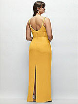 Alt View 3 Thumbnail - NYC Yellow Corset Midriff Crepe Column Maxi Dress