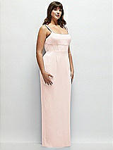 Alt View 2 Thumbnail - Blush Corset Midriff Crepe Column Maxi Dress