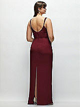 Alt View 3 Thumbnail - Cabernet Corset Midriff Crepe Column Maxi Dress