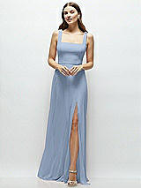 Front View Thumbnail - Cloudy Square Neck Chiffon Maxi Dress with Circle Skirt