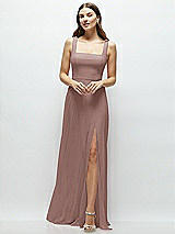 Front View Thumbnail - Sienna Square Neck Chiffon Maxi Dress with Circle Skirt