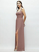 Side View Thumbnail - Sienna Square Neck Chiffon Maxi Dress with Circle Skirt