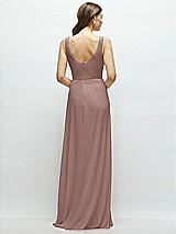 Rear View Thumbnail - Sienna Square Neck Chiffon Maxi Dress with Circle Skirt