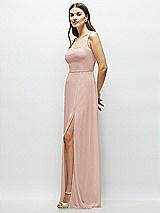 Side View Thumbnail - Toasted Sugar Square Neck Chiffon Maxi Dress with Circle Skirt