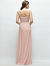 Rear View Thumbnail - Toasted Sugar Square Neck Chiffon Maxi Dress with Circle Skirt