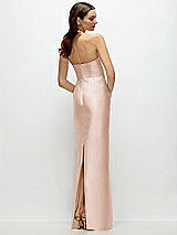 Rear View Thumbnail - Cameo Strapless Satin Column Dress with Back Slit