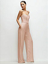 Side View Thumbnail - Cameo Strapless Cat-Eye Corset Crepe Wedding Jumpsuit