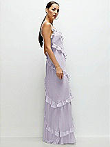 Side View Thumbnail - Moondance Asymmetrical Ruffle Chiffon Bias Slip Maxi Dress