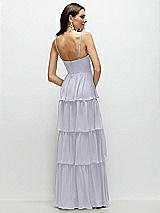 Rear View Thumbnail - Silver Dove Bustier-Style Chiffon Tiered Ruffle Maxi Dress with Adjustable Straps