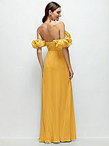 Alt View 3 Thumbnail - NYC Yellow Dramatic Ruffle Edge Strap Chiffon Maxi Dress