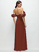 Alt View 3 Thumbnail - Auburn Moon Dramatic Ruffle Edge Strap Chiffon Maxi Dress