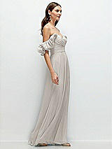 Alt View 2 Thumbnail - Oyster Dramatic Ruffle Edge Strap Chiffon Maxi Dress