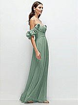 Alt View 2 Thumbnail - Seagrass Dramatic Ruffle Edge Strap Chiffon Maxi Dress