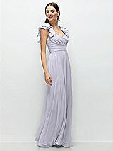 Side View Thumbnail - Silver Dove Dramatic Ruffle Edge Strap Chiffon Maxi Dress