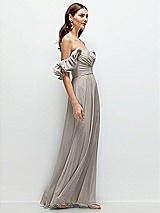 Alt View 2 Thumbnail - Taupe Dramatic Ruffle Edge Strap Chiffon Maxi Dress