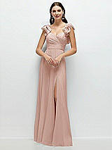 Front View Thumbnail - Toasted Sugar Dramatic Ruffle Edge Strap Chiffon Maxi Dress