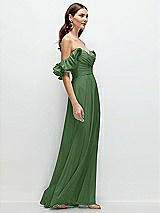 Alt View 2 Thumbnail - Vineyard Green Dramatic Ruffle Edge Strap Chiffon Maxi Dress