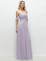 Alt View 2 Thumbnail - Moondance Convertible Ruffle Strap Chiffon Maxi Dress with Full Circle Skirt