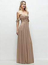 Alt View 2 Thumbnail - Topaz Convertible Ruffle Strap Chiffon Maxi Dress with Full Circle Skirt