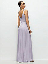 Rear View Thumbnail - Moondance Cowl Neck Chiffon Maxi Dress with Hand-Worked Petal Straps