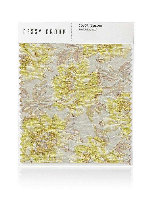 Golden Yellow Floral Jacquard Swatches