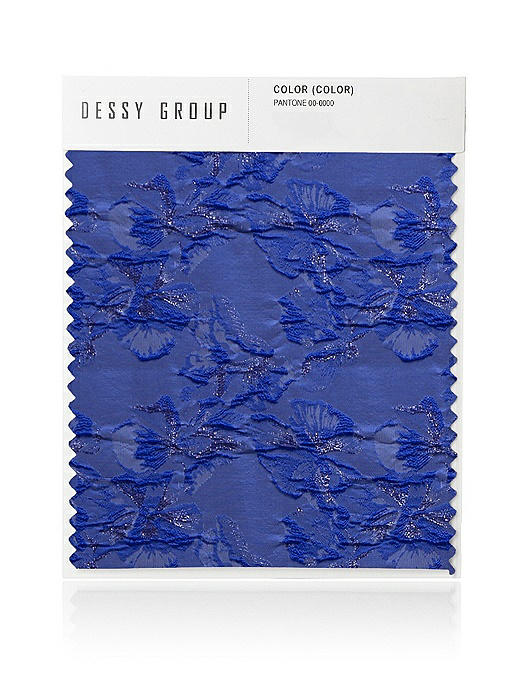 Cobalt Floral Metallic Jacquard Swatches