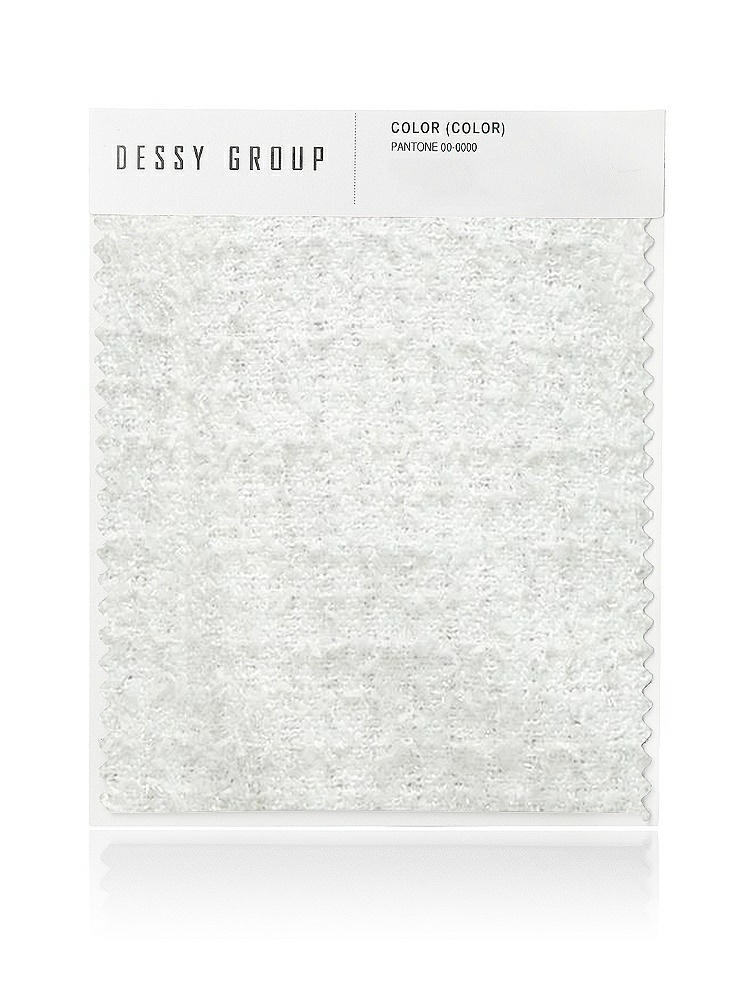 Front View - Ivory Shimmer Luxe Bridal Tweed Swatches